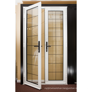 double casement style aluminum frame glass doors